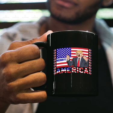 Personalized Dog Gift Idea - President Dog Please Vote Me For Dog Lovers - Black Mug